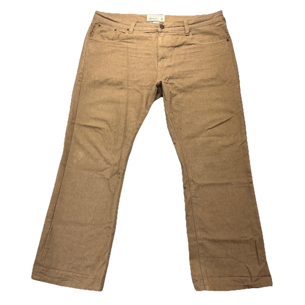 Ecko Unltd 759 Jeans Mens 42x32 Relaxed Fit Straight Brown Stretch Poly Blend